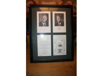 Framed Invitation To The Inauguration Of President Bill Clinton
