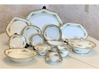 Noritake China Dinner Service For 12  In The Carmela Pattern - 91 Pieces