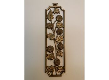 Group Of Four Metal Floral Wall Decorations (One Showing)