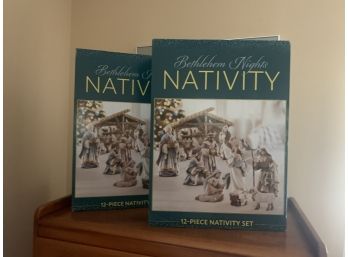 Two Boxed Bethlehem Nights Nativity Sets -  12 Pieces Each