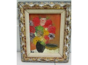 Very Old Flower Oil Painting Signed By Artist