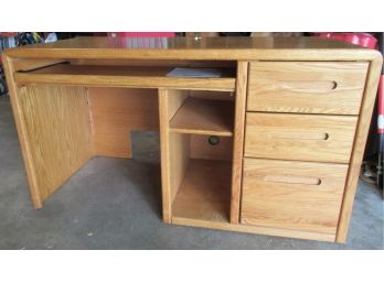 Solid Oak Desk 'Golden Oak' From Whalen Furniture Manufacturing, Inc.