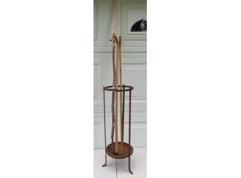Metal Umbrella Stand With Walking Stick And Cane