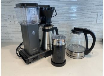 Morning Coffee/Tea Group: Includes Mocca Master Techni Vorm, Nespresso Milk Frother & HB Water Boiler
