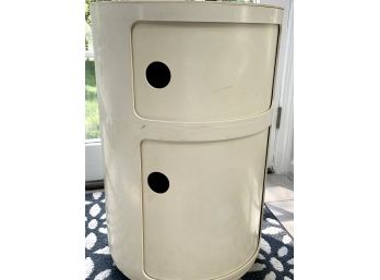 1970s Vintage Kartell Molded Plastic Rolling Storage Unit Designed By Anna Castelli