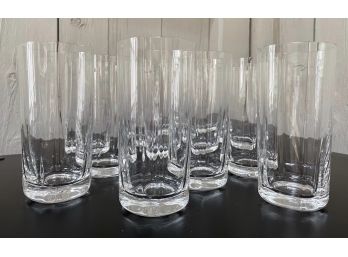 13 Vintage Scandinavian Designed Crystal Tall Highball / Drink Glasses