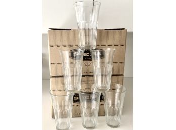 Twelve William Sonoma  'Siena' Glass Tumblers  - New In Box