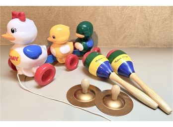 Children's Musical Instruments And Quacking Pull Toy