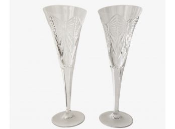 Pair Of Waterford Celebration Champagne Flutes