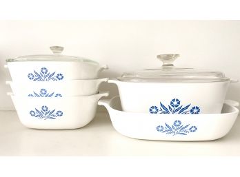 Set Of Vintage Corning Ware Cornflower Blue Casseroles