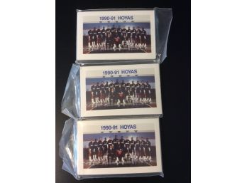 3 Sets Of 1990-91 Coca Cola Georgetown Hoyas Basketball Cards