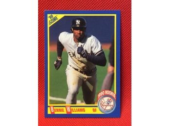 1990 Score Bernie Williams Rookie Baseball Card #619