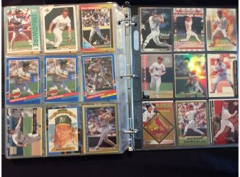 Binder With 216 Mark McGwire Baseball Cards