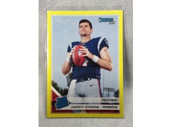 2019 Donruss Jarrett Stidham Rated Rookie Press Proof Football Card