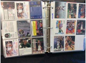 Binder With Hundreds Of Basketball Cards