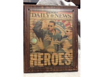 Derek Jeter Daily News Plaque