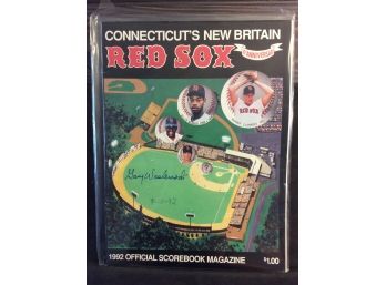 1992 New Britain Red Sox 10th Anniversary Scorebook Magazine