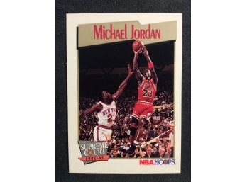 1991 NBA Hoops Michael Jordan Supreme Court Card