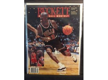 Beckett Basketball Card Monthly February 1996 Michael Jordan Cover