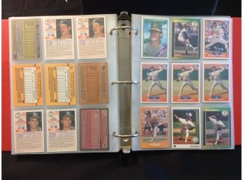 Binder With 189 Oakland A's Baseball Cards