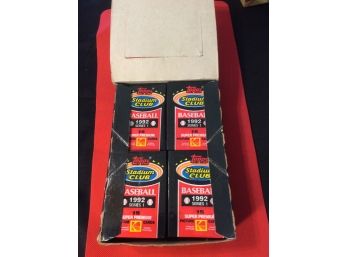 1992 Topps Stadium Club Series 1 Wax Box With 35 Unopened Packs