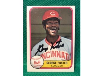 1981 Fleer Baseball George Foster Autographed Card