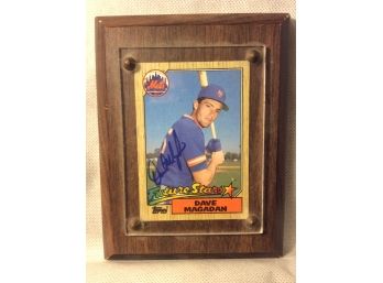 1987 Topps Dave Magadan Autographed Baseball Card On Plaque