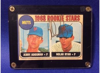 Framed 1968 Nolan Ryan Rookie Reprint Card