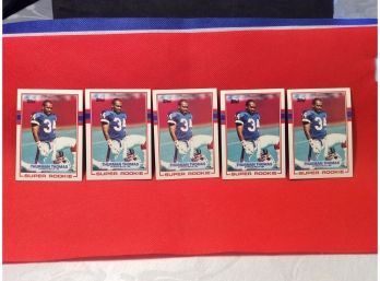 1989 Topps Thurman Thomas Rookie Lot Of 5 Cards