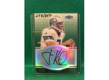 1999 Fleer Mystique Football John Kitna Autographed Card 298/350