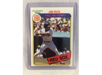 1980 Topps Burger King Collector's Series Jim Rice Card #20