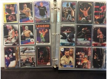 Binder With 270 WWE Wrestling Cards