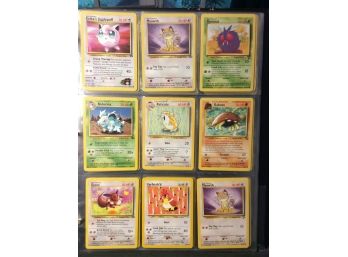 Binder With 51 Vintage Pokemon Cards Including First Editions