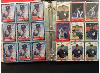 Binder Filled With 369 New York Yankees Baseball Cards