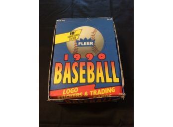 1990 Fleer Rack Pack Box Of 24 Unopened Packs