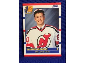 1990 Score Martin Brodeur First Round Draft Choice Rookie Card