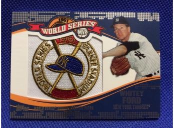 2014 Topps Whitey Ford 1962 World Series Commemorative Patch Card