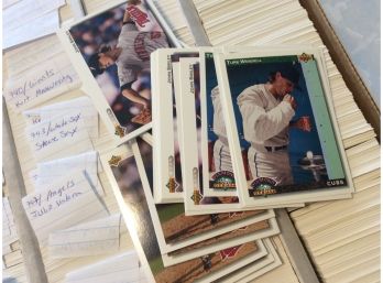 5 Row Box Filled With Thousands Of 1992 Upper Deck Baseball Cards