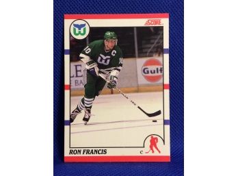 1990 Score Martin Ron Francis Hartford Whalers Hockey Card