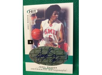 2001 Hit Basketball Jeryl Sasser Rookie Autographed Card