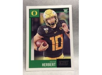 2020 Score Justin Herbert Rookie Card