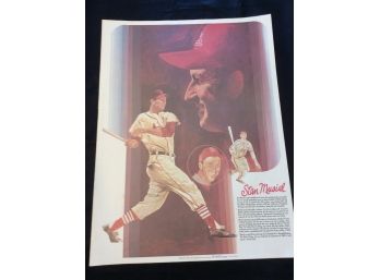 Coca Cola Stan Musial St Louis Cardinals 24 X 18 Poster