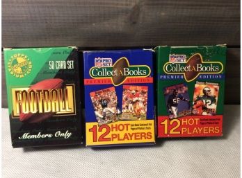 3 Boxed NFL Football Sets