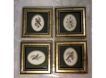 Set Of 4 Heartfelt Collection Feathered Friends Decorative Wall Hangings