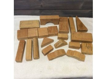 21 Vintage Playskool Wood Blocks