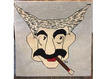 Unique Vintage Groucho Marx Needlepoint