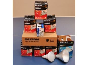 Set Of 24 Philips And Sylvania Halogen Indoor/Outdoor Bulbs