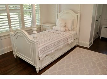 Pottery Barn Four Poster Twin Size Trundle Bed
