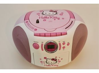 Hello Kitty Boombox/Recorder With Cassette - AM/FM Radio And CD Player