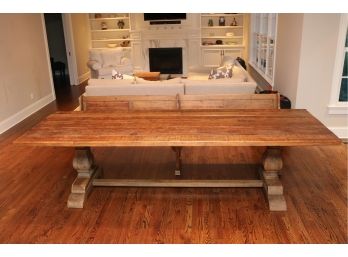 Custom Made Wood Plank Dining Table